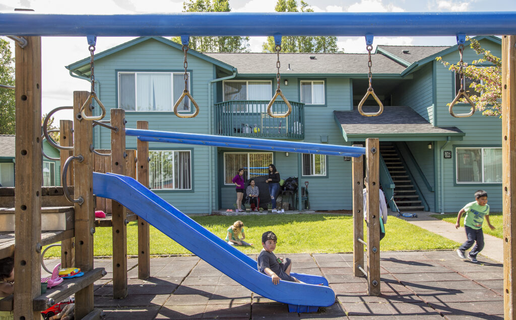 Playground in affordable housing community 