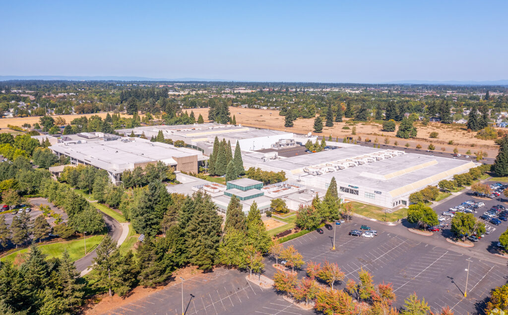 Mixed-development campus ariel shot